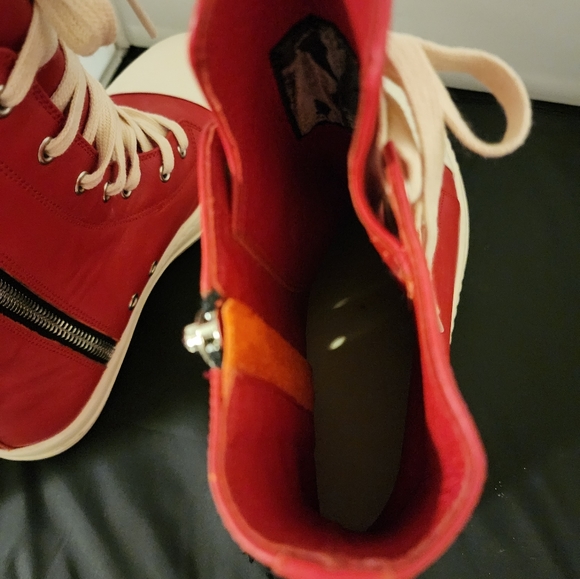 Rick Owens high-top sneakers in smooth calf leather size 10 - Picture 5 of 11